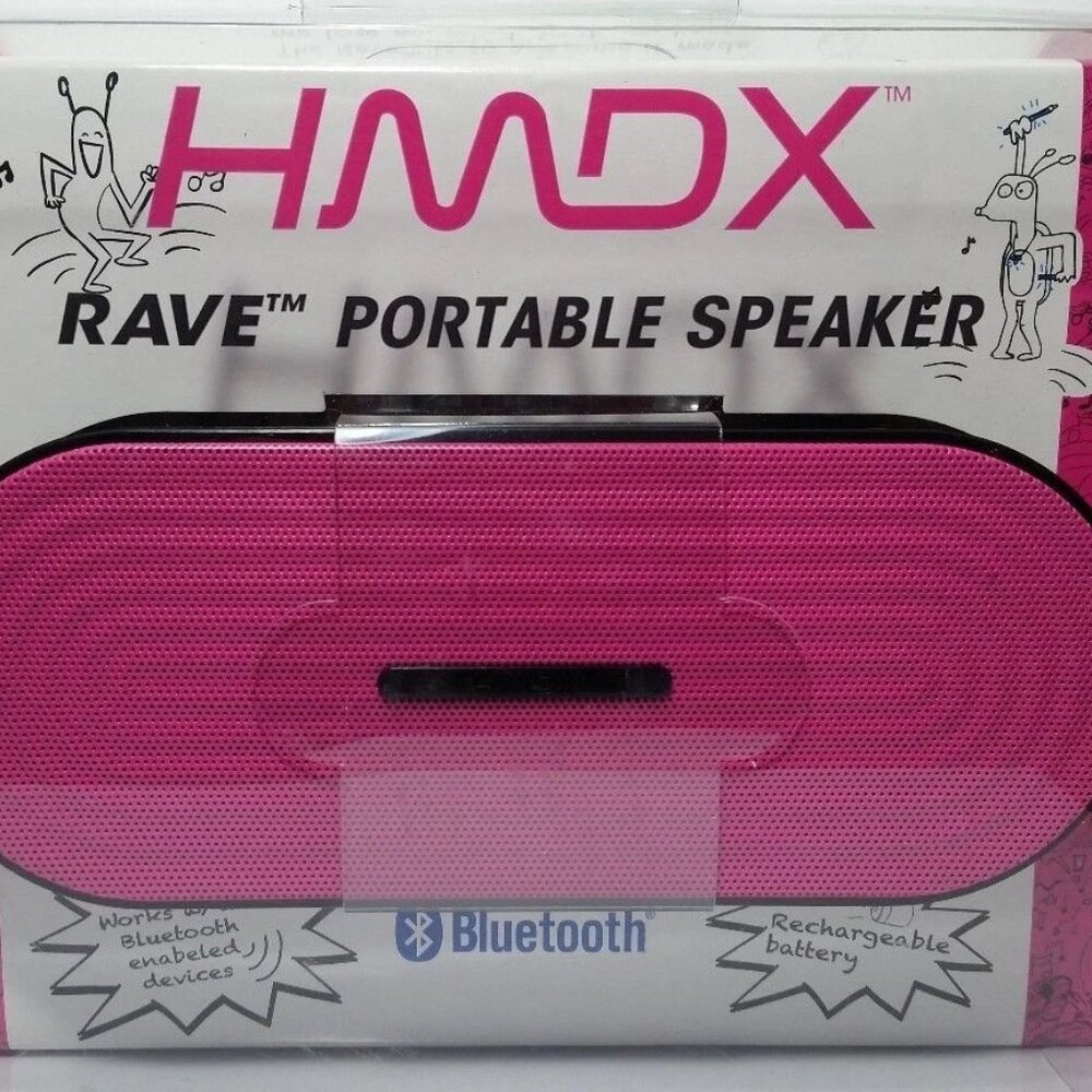 HMDX Audio RAVE HX-P205 Wireless Portable Speaker - Pink